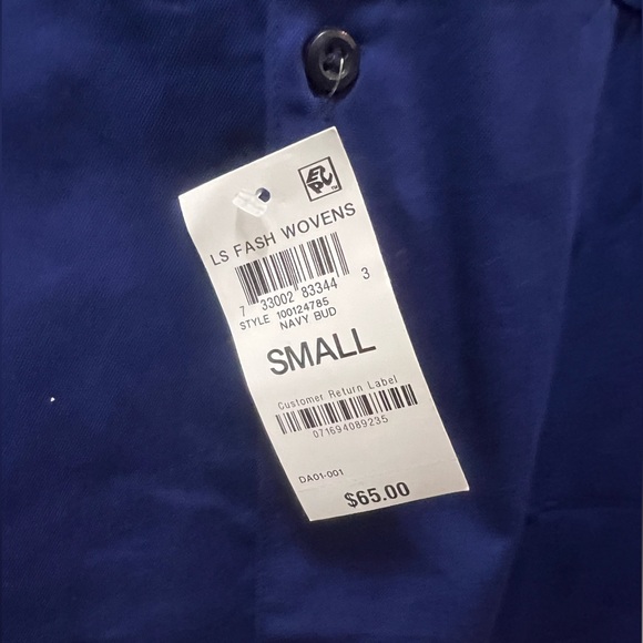 Royal blue long sleeve button down dress shirt - Picture 7 of 9